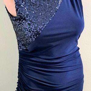 Formal Seep Blue Sequins Dress